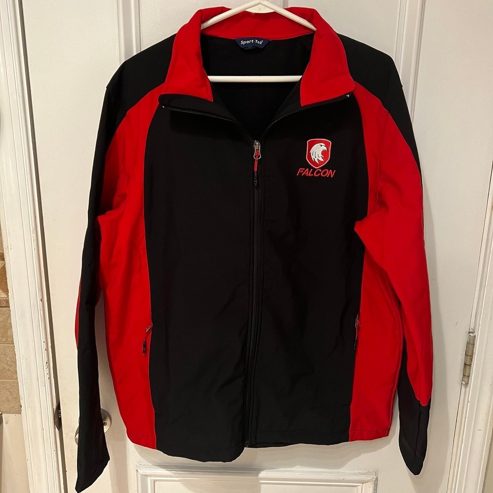 Sport-Tek Black Red Falcon Jacket Large (2484)
